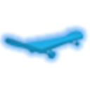 Neon Blue Skateboard